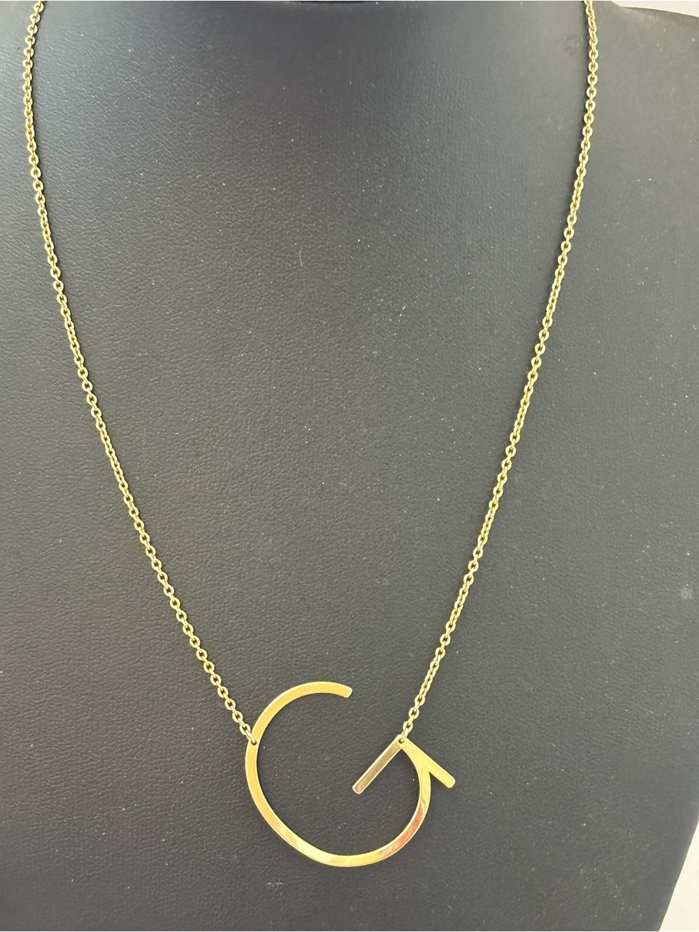 Cai Gold tone G Pendant Necklace - Women Jewelry